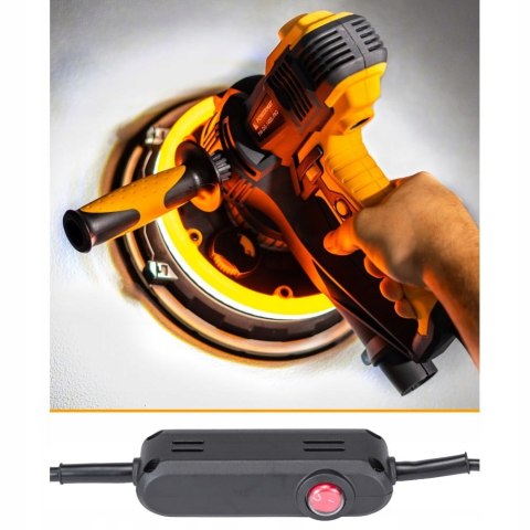 SZLIFIERKA DO GIPSU GŁADZI TYNKÓW 1400W PAPIER LED