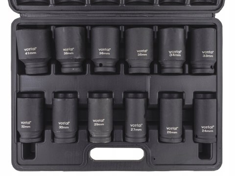 ZESTAW NASADEK UDAROWYCH 24-41 MM NASADKI UDAROWE 3/4 UDAR 16 EL WALIZKA