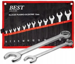 12 el KLUCZE PŁASKO OCZKOWE 6-22 mm KLUCZ PŁASKIE