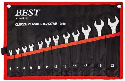 12 el KLUCZE PŁASKO OCZKOWE 6-22 mm KLUCZ PŁASKIE