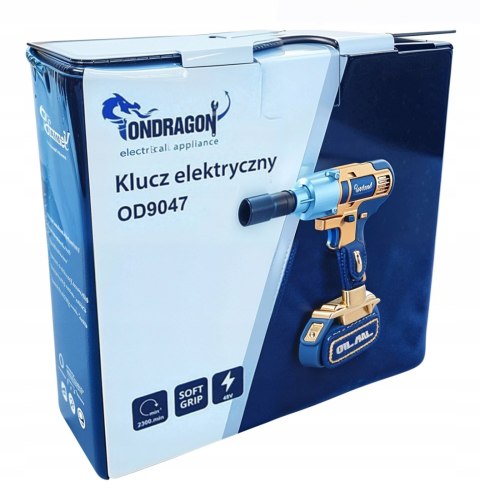 48V KLUCZ AKUMULATOROWY UDAROWY DO KÓŁ 1/2 380Nm 2x AKUMULATOR ONDRAGON