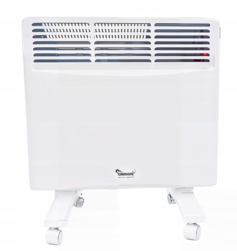 Grzejnik Elektryczny Aluminiowy Konwektorowy Mocny 1750W Ścienny +Kółka 2w1