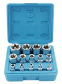 KLUCZE NASADOWE TORX E4-E24 NASADKI TORKS WEWNĘTRZNE ZESTAW KLUCZY 14 SZT.