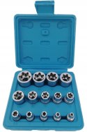 KLUCZE NASADOWE TORX E4-E24 NASADKI TORKS WEWNĘTRZNE ZESTAW KLUCZY 14 SZT.