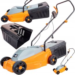 KOSIARKA ELEKTRYCZNA DO TRAWY DUŻA MOC 2500W KOSZ 30L 32CM ZWINNA LEKKA