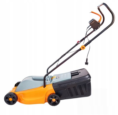 KOSIARKA ELEKTRYCZNA DO TRAWY DUŻA MOC 2500W KOSZ 30L 32CM ZWINNA LEKKA