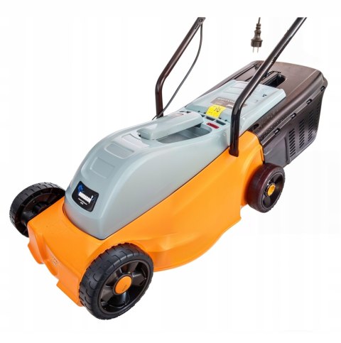 KOSIARKA ELEKTRYCZNA DO TRAWY DUŻA MOC 2500W KOSZ 30L 32CM ZWINNA LEKKA