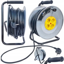 Me PRZEDŁUŻACZ BĘBNOWY BUDOWLANY DO OGRODU 50M 3x2,5 KABEL LISTWA NA BĘBNIE