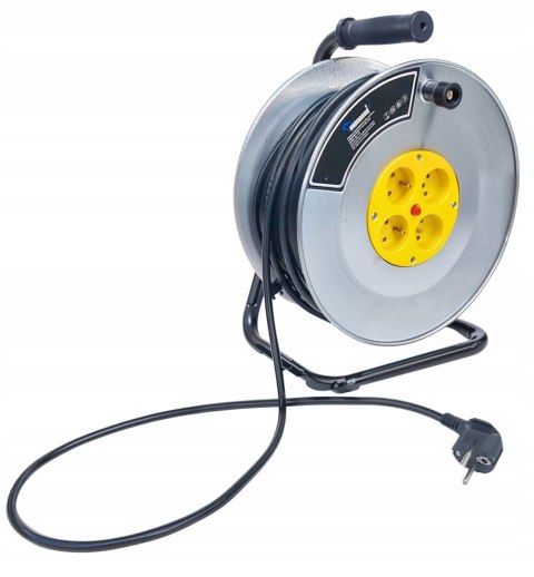 Me PRZEDŁUŻACZ BĘBNOWY BUDOWLANY DO OGRODU 50M 3x2,5 KABEL LISTWA NA BĘBNIE