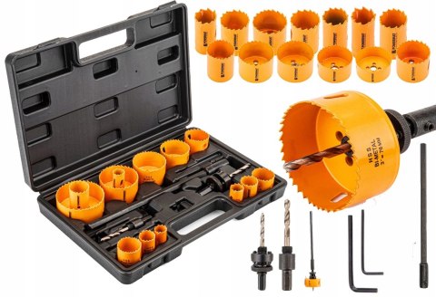 OTWORNICE BIMETAL DO METALU I DREWNA 17 SZT FREZY