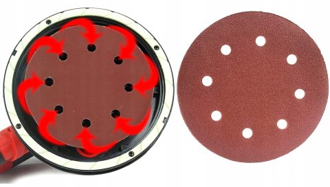 PAPIER ŚCIERNY KRĄŻEK DO SZLIFIERKI 190MM RZEP 150