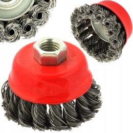 SZCZOTKA DRUCIANA DRUT SKRĘCANY CZOŁOWA M14 75mm