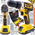 WIERTARKO WKRĘTARKA AKUMULATOROWA 36V ŻÓŁTA + 2 AKUMULATORY 5.0Ah W WALIZKA