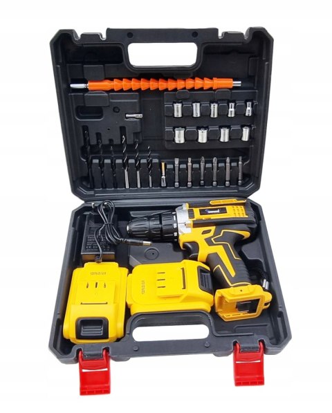 WIERTARKO WKRĘTARKA AKUMULATOROWA 36V ŻÓŁTA + 2 AKUMULATORY 5.0Ah W WALIZKA