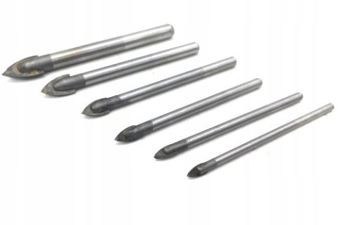 WIERTŁA DO SZKŁA GLAZURY KAFELEK CERAMIKI ZESTAW WIERTEŁ W WALIZCE WIERTŁO