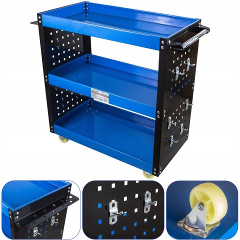 WÓZEK WARSZTATOWY NARZĘDZIOWY SERWISOWY SZAFKA ZE ŚCIANKAMI ŚCIANKI HAKI