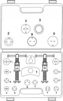 ZESTAW DO WYCISKANIA TŁOCZKÓW HAMULCOWYCH 21 EL