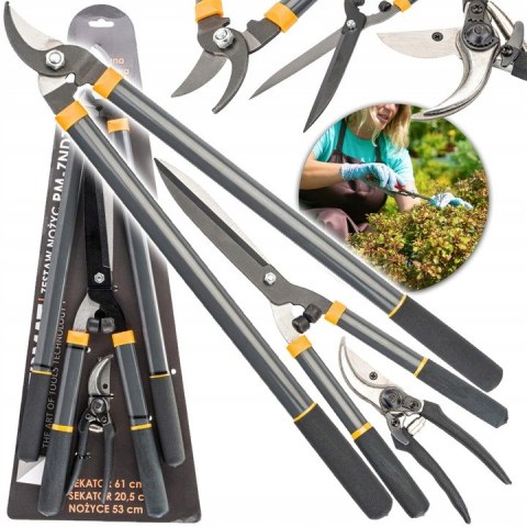 ZESTAW NOŻYC SEKATORÓW OGRODOWYCH DO GAŁĘZI 3SZT