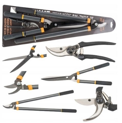 ZESTAW NOŻYC SEKATORÓW OGRODOWYCH DO GAŁĘZI 3SZT