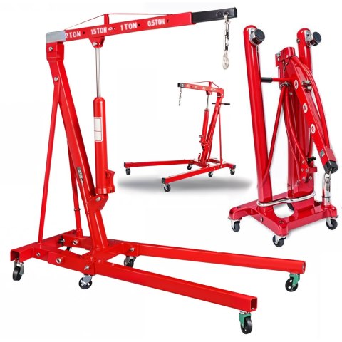 ŻURAW WARSZTATOWY PODNOŚNIK DO SILNIKOW DŹWIG 2T STOJAK SKŁADANY STABILNY