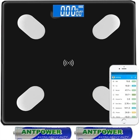 17w1 INTELIGENTNA WAGA ŁAZIENKOWA BLUETOOTH POMIAR