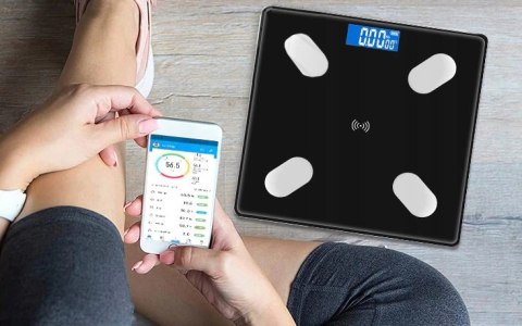 17w1 INTELIGENTNA WAGA ŁAZIENKOWA BLUETOOTH POMIAR