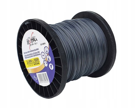 E ŻYŁKA TNĄCA DO KOSY WZMACNIANA z DRUTEM 2,4x100m