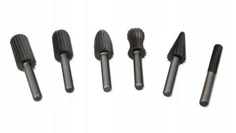 FREZY TRZPIENIOWE DO METALU PILNIKI HSS ZESTAW 6EL