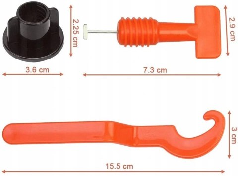 KLIPSY v.2 50szt SYSTEM POZIOMOWANIA PŁYTEK +KLUCZ