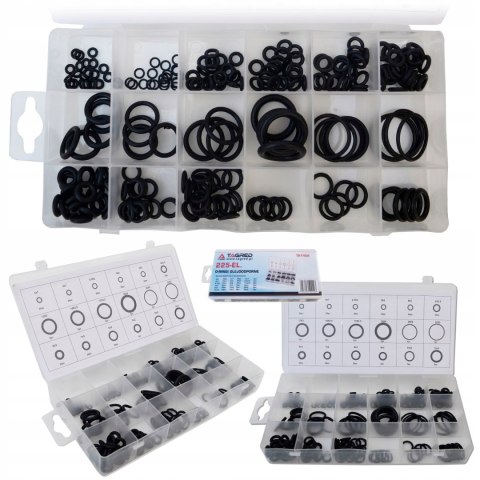 ORINGI USZCZELKI GUMKI 225 ZESTAW ORINGÓW KASETKA