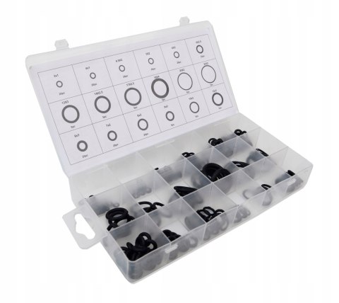 ORINGI USZCZELKI GUMKI 225 ZESTAW ORINGÓW KASETKA