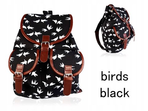 SZKOLNY PLECAK A4 VINTAGE UNISEX RETRO DUŻY SZKOŁA