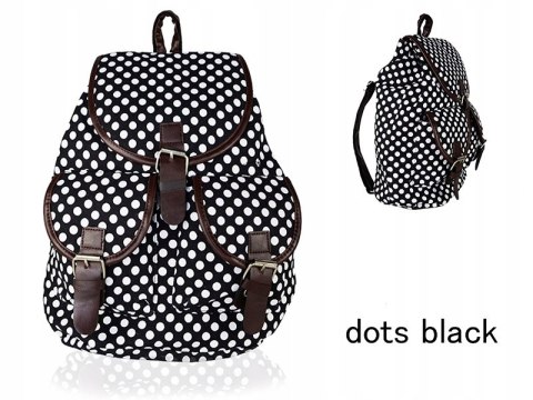 SZKOLNY PLECAK A4 VINTAGE UNISEX RETRO DUŻY SZKOŁA