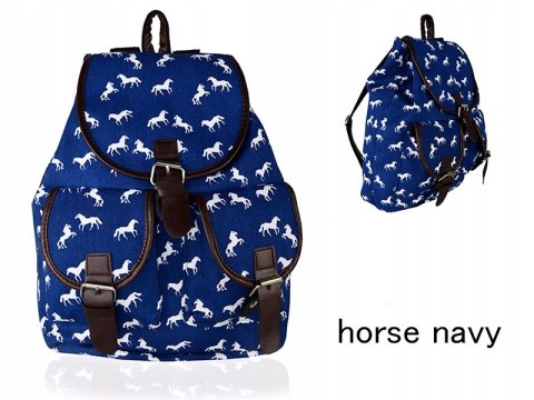 SZKOLNY PLECAK A4 VINTAGE UNISEX RETRO DUŻY SZKOŁA