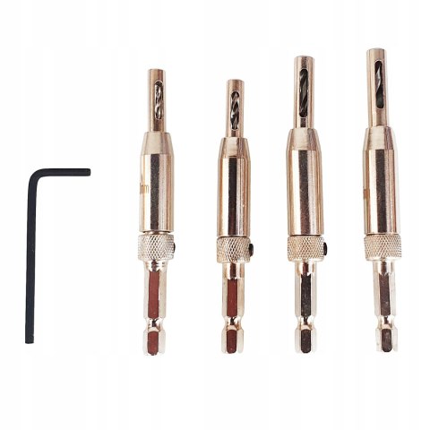 WIERTŁA SAMOCENTRUJĄCE DO ZAWIASÓW DREWNA HSS 4szt