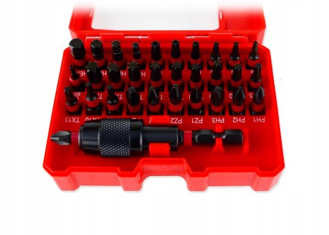 ZESTAW BITÓW UDAROWYCH SHOCKWAVE BITY GROTY 32 szt