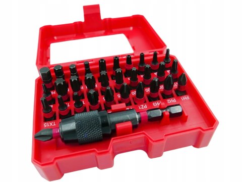 ZESTAW BITÓW UDAROWYCH SHOCKWAVE BITY GROTY 32 szt