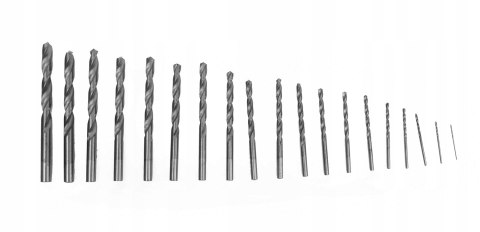 ZESTAW WIERTEŁ DO METALU WIERTŁA MOCNE HSS 19 EL.