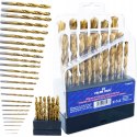 ZESTAW WIERTEŁ DO METALU tytan 1-13mm WIERTŁO 25el