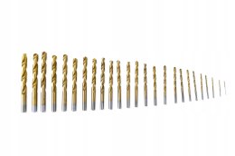 ZESTAW WIERTEŁ DO METALU tytan 1-13mm WIERTŁO 25el