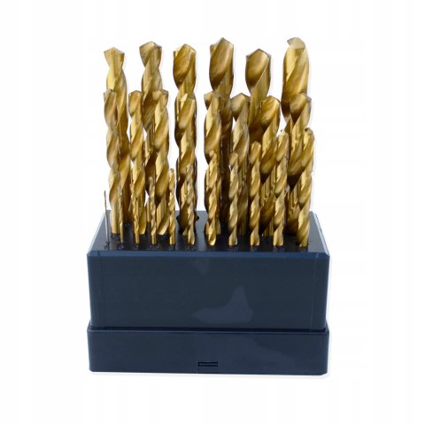 ZESTAW WIERTEŁ DO METALU tytan 1-13mm WIERTŁO 25el