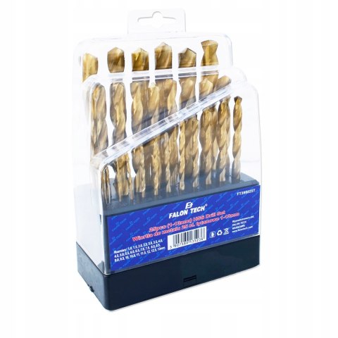 ZESTAW WIERTEŁ DO METALU tytan 1-13mm WIERTŁO 25el