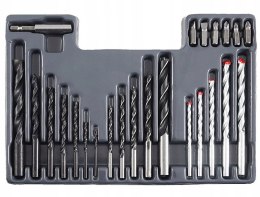 ZESTAW WIERTEŁ I KOŁKÓW ROZPOROWYCH WIERTŁA KOŁKI