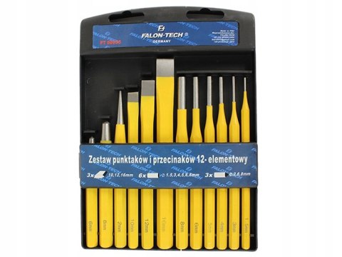 ZESTAW WYBIJAKÓW WYBIJAKI PRZECINAKI 12 SZT