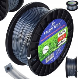 ŻYŁKA TNĄCA DO KOSY WZMACNIANA z DRUTEM 2,7x100m