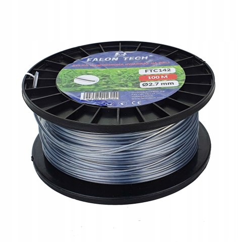 ŻYŁKA TNĄCA DO KOSY WZMACNIANA z DRUTEM 2,7x100m