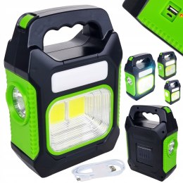 LATARKA LAMPA SOLARNA POWERBANK AKUMULATOROWA LED