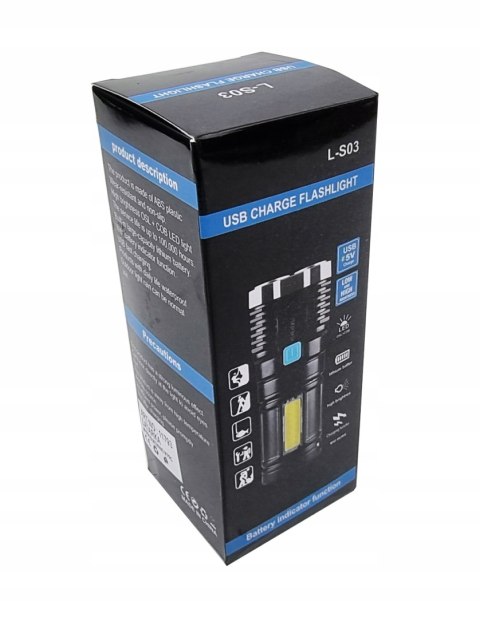 LATARKA WOJSKOWA TAKTYCZNA LED SZPERACZ AKUMULATOR