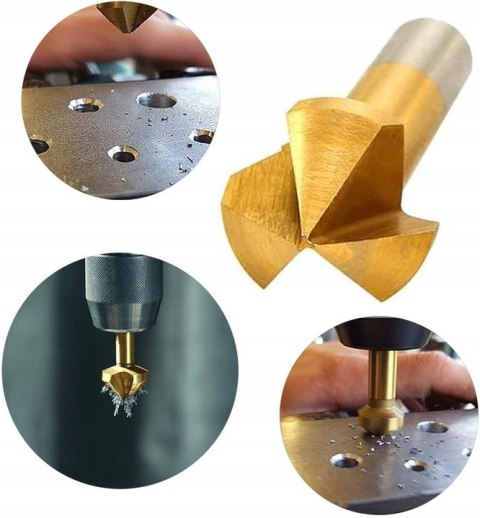 FREZY STOŻKOWE POGŁĘBIACZE ZESTAW WIERTŁA 6 SZT.