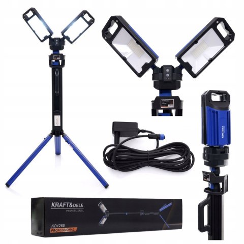 Lampa Budowlana Kraft&Dele 2x Naświetlacz LED 5000 LM 2 Barwy 6 Trybów